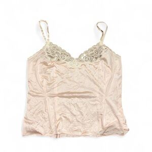 BABY PINK LINGERIE LACE TRIM CAMI TOP
